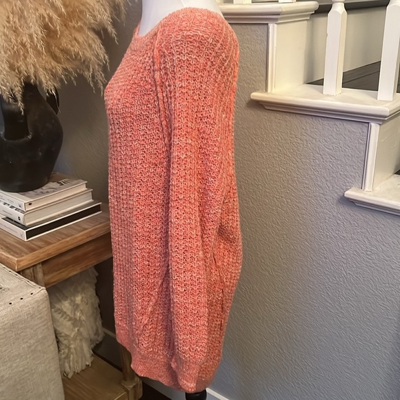 Free People Star Dune Coral Oversized Sweater Size Medium - Picture 6 of 7